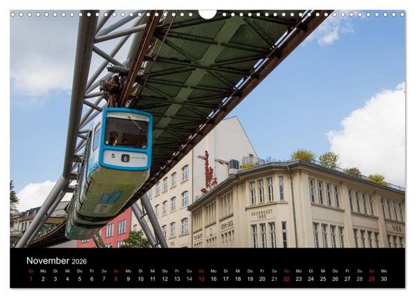 Produktbild: Die Wuppertaler Schwebebahn (Wandkalender 2026 DIN A3 quer), CALVENDO Monatskalender