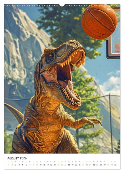 Produktbild: Tyrannosaurus Rex - Kleine Arme, gro&szlig;e Abenteuer (Wandkalender 2026 DIN A2 hoch), CALVENDO Monatskalender