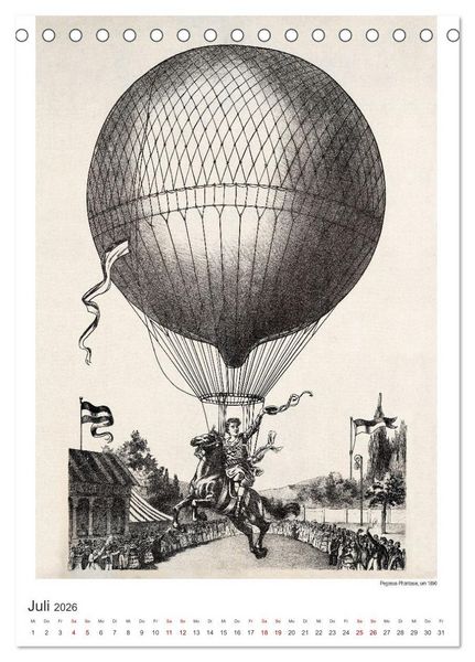Produktbild: Ballonfahren Kalender (Tischkalender 2026 DIN A5 hoch), CALVENDO Monatskalender