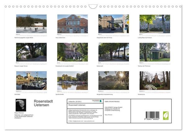 Produktbild: Rosenstadt Uetersen (Wandkalender 2026 DIN A3 quer), CALVENDO Monatskalender