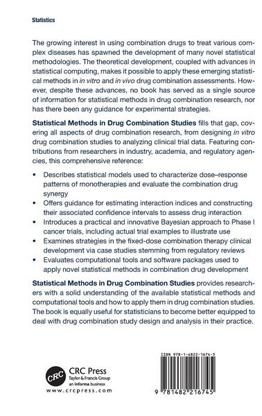 Produktbild: Statistical Methods in Drug Combination Studies