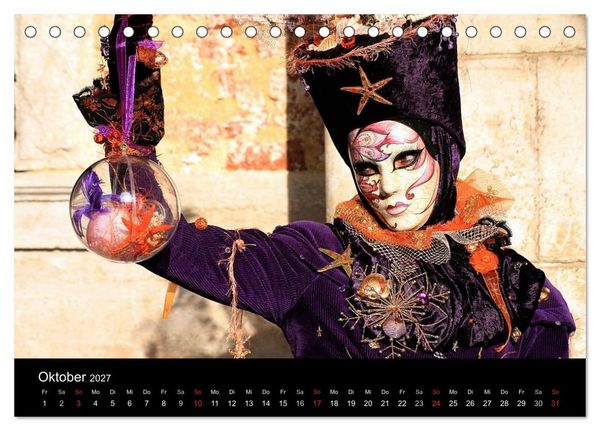 Produktbild: Venedig Maskenball (Tischkalender 2027 DIN A5 quer), CALVENDO Monatskalender