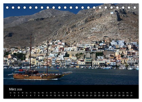 Produktbild: Dodekanes - Impressionen aus Kos, Kalymnos und Nisyros (Tischkalender 2026 DIN A5 quer), CALVENDO Monatskalender
