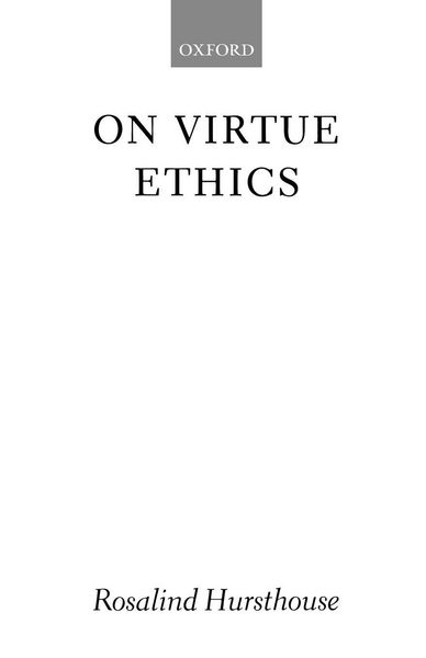 Produktbild: On Virtue Ethics