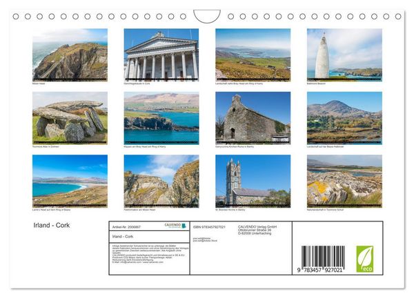 Produktbild: Irland - Cork (Wandkalender 2026 DIN A4 quer), CALVENDO Monatskalender