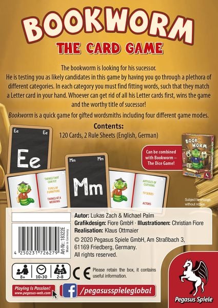 Produktbild: Pegasus 18322E - Bookworm, Card Game (EN)