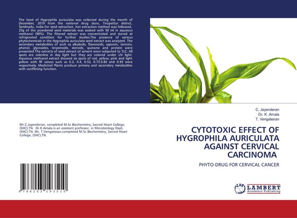 Produktbild: Cytotoxic Effect Of Hygrophila Auriculata Against Cervical Carcinoma