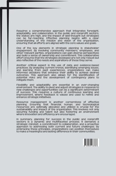 Produktbild: The Strategic Imperative: Planning for Success in Public and Nonprofit Sectors