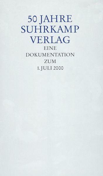 Produktbild: 50 Jahre Suhrkamp Verlag