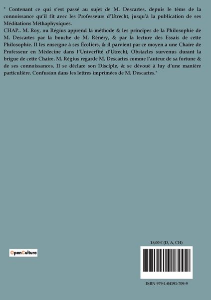 Produktbild: La Vie de Descartes