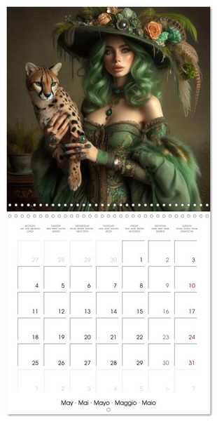 Produktbild: Sensual Women and Exotic Wildlife (Wall Calendar 2026 12 &times; 12 Inch) CALVENDO 12 Month Wall Calendar