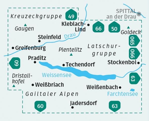 Produktbild: KOMPASS Wanderkarte 060 Weissensee 1:25.000