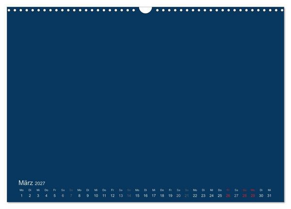 Produktbild: Bastelkalender - Dunkelblau (Wandkalender 2027 DIN A3 quer), CALVENDO Monatskalender