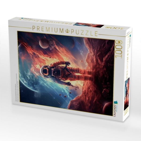 Produktbild: CALVENDO Puzzle Astronaut schreitet durch Sternensturm | 1000 Teile Lege-Gr&ouml;&szlig;e 64x48cm Foto-Puzzle f&uuml;r gl&uuml;ckliche Stunden