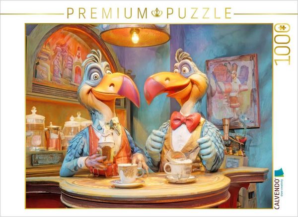 CALVENDO Puzzle Tierische Kaffeefans | 1000 Teile Lege-Größe 64x48cm Foto-Puzzle für glückliche Stunden