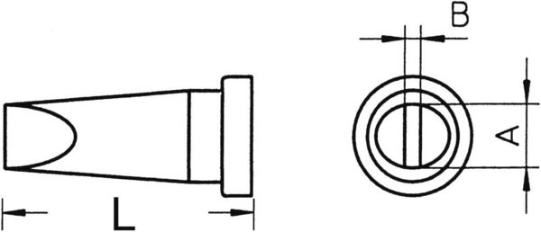 Weller LT-B Lötspitze Meißelform, gerade Spitzen-Größe 2.4mm Inhalt 1St.