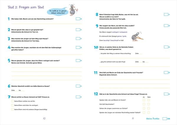 Produktbild: Fit f&uuml;r Lesetests 4. Klasse. Mein Testheft
