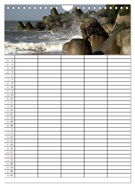 Produktbild: Familienplaner - Sylt (Wandkalender 2026 DIN A4 hoch), CALVENDO Monatskalender