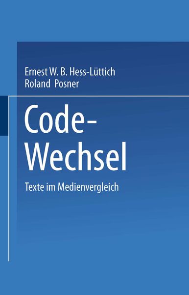Code-Wechsel, Taschenbuch von , VS Verlag für Sozialwissenschaften, 9783531122205