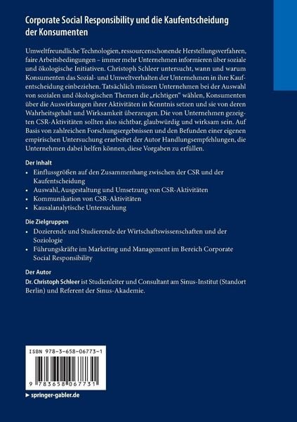 Produktbild: Corporate Social Responsibility und die Kaufentscheidung der Konsumenten