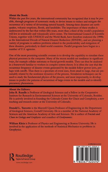 Produktbild: Reduction And Predictability Of Natural Disasters