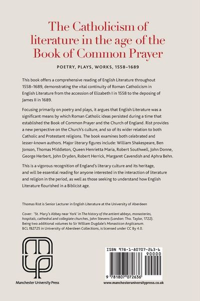 Produktbild: The Catholicism of literature in the age of the Book of Common Prayer