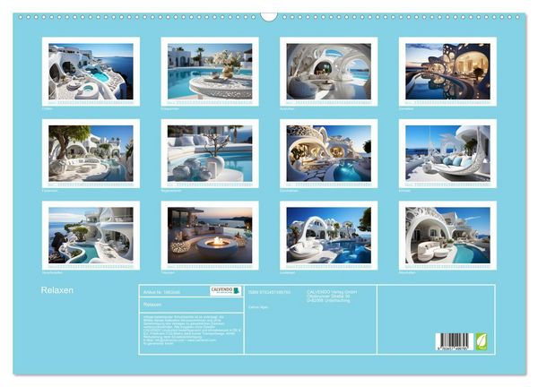 Produktbild: Relaxen (Wandkalender 2026 DIN A2 quer), CALVENDO Monatskalender