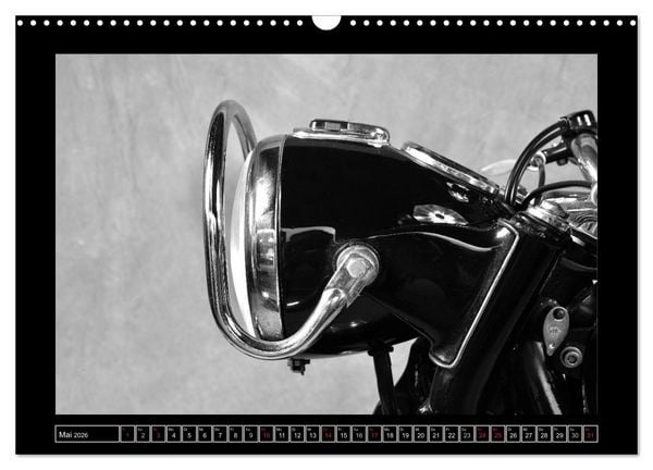Produktbild: BMW R69S in schwarzweiss (Wandkalender 2026 DIN A3 quer), CALVENDO Monatskalender