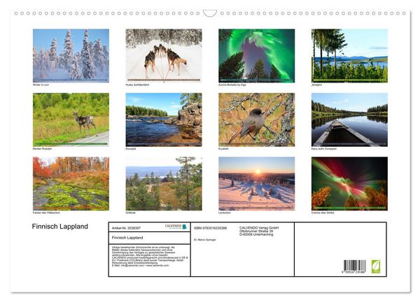 Produktbild: Finnisch Lappland (Wandkalender 2026 DIN A2 quer), CALVENDO Monatskalender