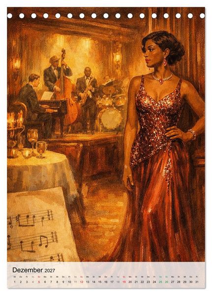 Produktbild: Jazz & Glamour Weltreise (Tischkalender 2027 DIN A5 hoch), CALVENDO Monatskalender