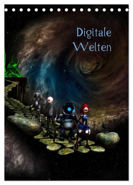 Produktbild: Digitale Welten (Tischkalender 2026 DIN A5 hoch), CALVENDO Monatskalender