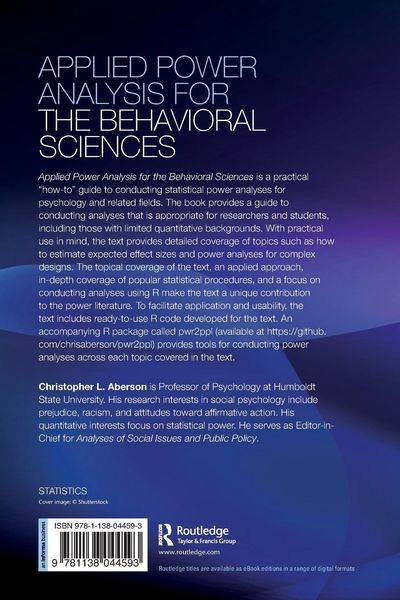 Produktbild: Applied Power Analysis for the Behavioral Sciences