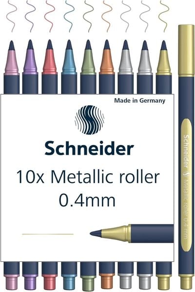 Produktbild: Schneider Metallic Rollerball Paint-It 050, 0.4mm, 10er Set