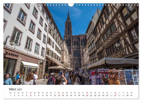Produktbild: Elsass - von Stra&szlig;burg bis Colmar, zwischen Rhein und Vogesen (Wandkalender 2027 DIN A3 quer), CALVENDO Monatskalender