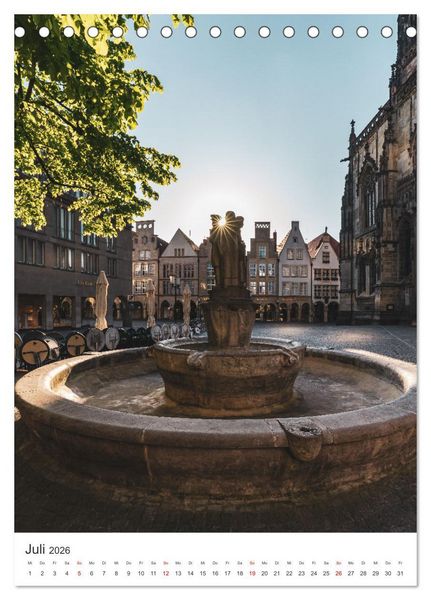 Produktbild: M&uuml;nster - stimmungsvoll und harmonisch (Tischkalender 2026 DIN A5 hoch), CALVENDO Monatskalender