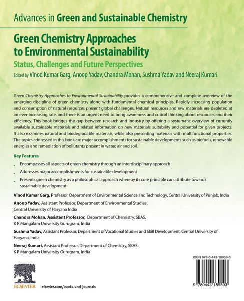 Produktbild: Green Chemistry Approaches to Environmental Sustainability
