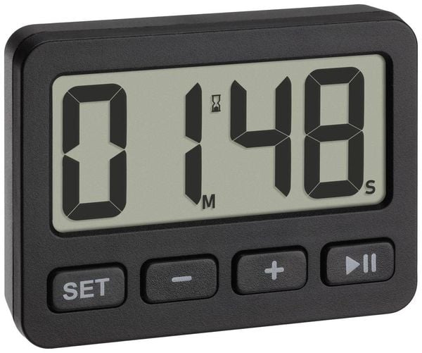 Produktbild: TFA Dostmann 60.2036.01 Quarz Wecker Schwarz Alarmzeiten 1 1 Timerzeit