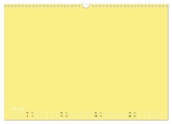 Produktbild: Bastelkalender - Gelb (Wandkalender 2026 DIN A3 quer), CALVENDO Monatskalender