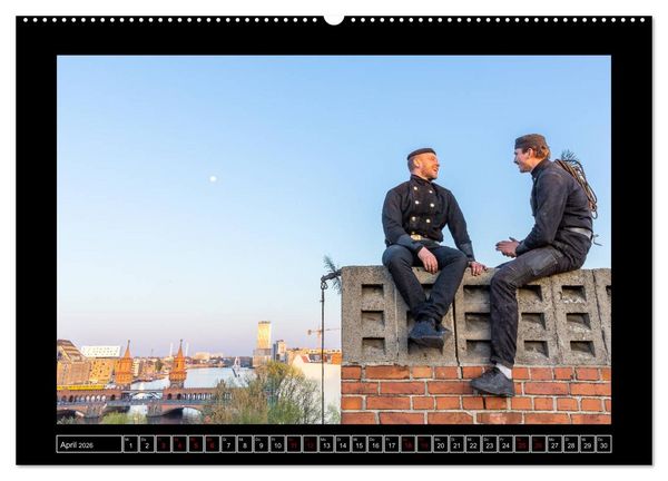 Produktbild: Schornsteinfeger &uuml;ber Berlin - Die Gl&uuml;cksbringer auf den D&auml;chern der Hauptstadt (Wandkalender 2026 DIN A2 quer), CALVENDO Monatskalender