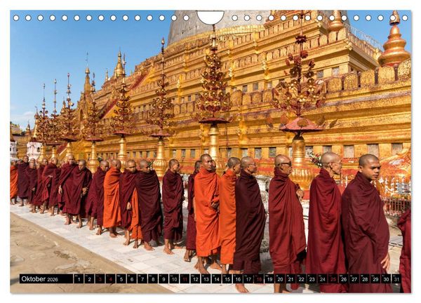 Produktbild: Myanmar - Burma (Wandkalender 2026 DIN A4 quer), CALVENDO Monatskalender