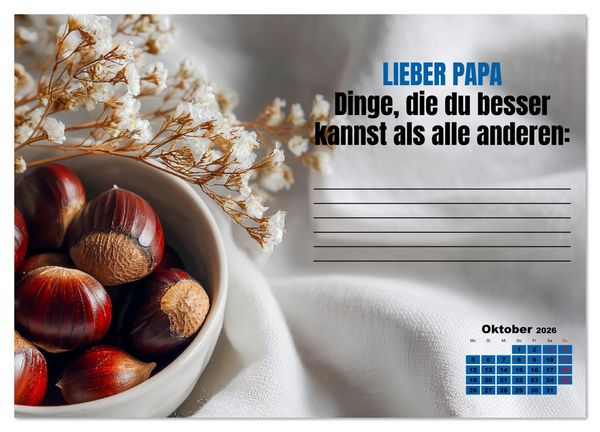 Produktbild: Kalender f&uuml;r Papa - Was ich dir sagen will (Wandkalender 2026 DIN A4 quer), CALVENDO Monatskalender
