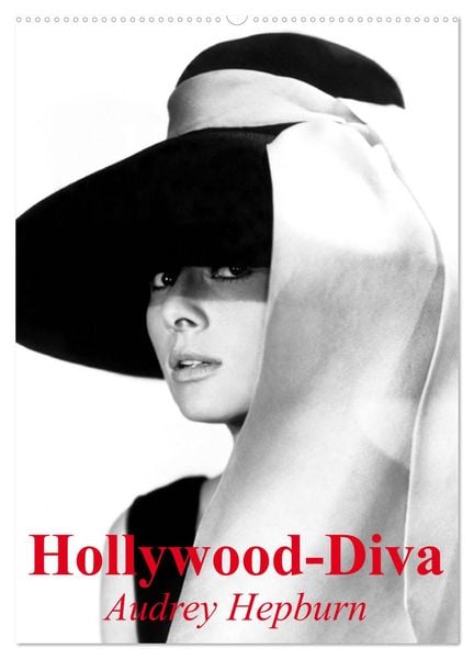 Hollywood-Diva - Audrey Hepburn (Wandkalender 2025 DIN A2 hoch), CALVENDO Monatskalender