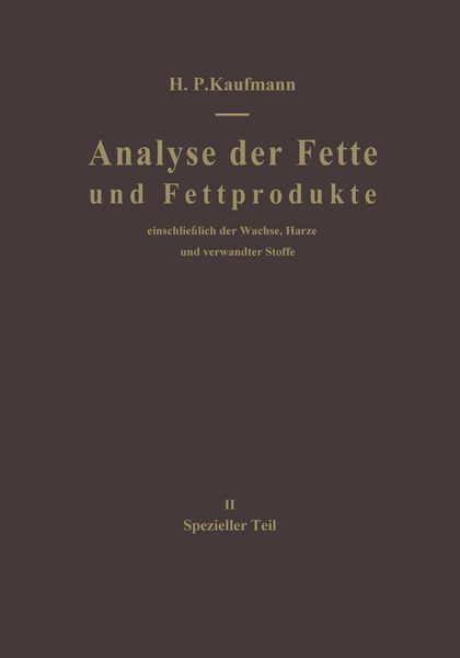 Produktbild: Analyse der Fette und Fettprodukte