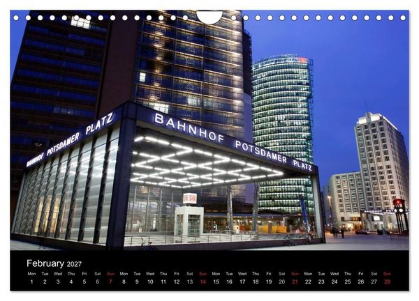 Produktbild: Evening Walk through Berlin (Wall Calendar 2027 DIN A4 landscape), CALVENDO 12 Month Wall Calendar