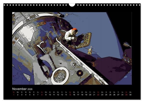 Produktbild: Landing On The Moon Like A Cartoon (Wandkalender 2026 DIN A3 quer), CALVENDO Monatskalender