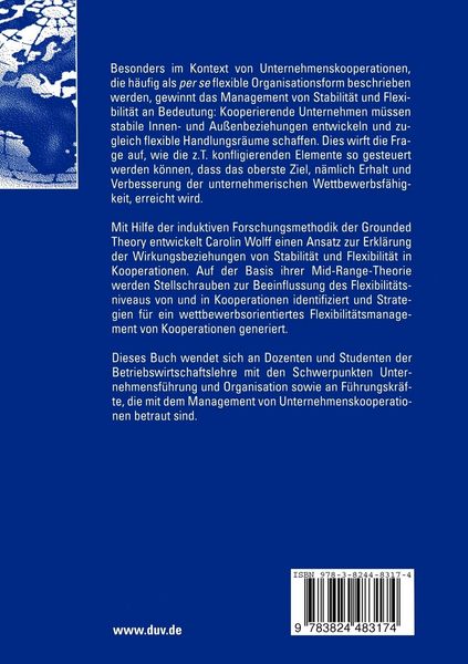 Produktbild: Stabilit&auml;t und Flexibilit&auml;t von Kooperationen