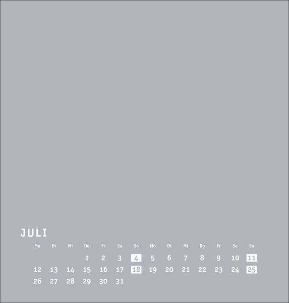 Produktbild: Premium-Bastelkalender silbergrau mittel 2027