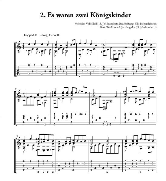 Produktbild: Deutsche Volkslieder f&uuml;r Fingerstyle Guitar