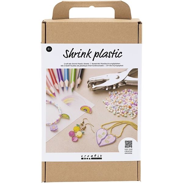 Produktbild: Creativ Company DIY Sets Plastikschrumpffolie Kreativ Mix Plastikschrumpfplatten, Schmuck, Kreativ Box