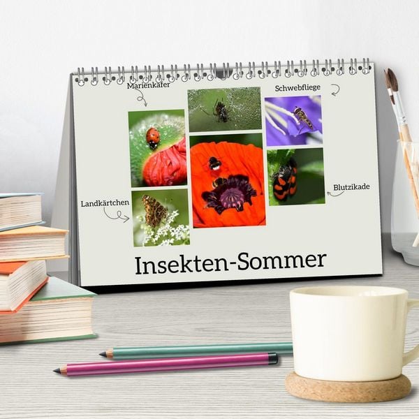 Produktbild: Insekten-Sommer (Tischkalender 2026 DIN A5 quer), CALVENDO Monatskalender